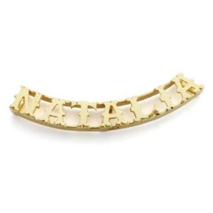 18K COLGANTE NOMBRE PERSONALIZADO ORO AMARILLO 7 LETRAS.