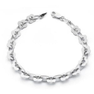 18K PULSERA ORO BLANCO 18.5 CM 7 MM
