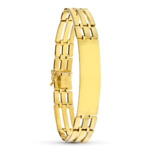 18K ESCLAVA ORO AMARILLO HUECA 21.5 CM 12 MM