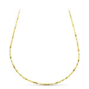 18K CADENA ORO AMARILLO TRAMOS HUECA 60CM 2.5 MM