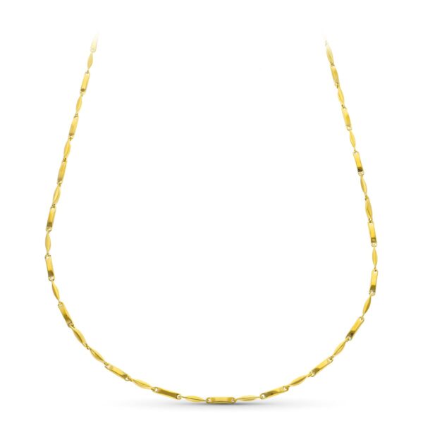 18K CADENA ORO AMARILLO TRAMOS HUECA 60CM 2.5 MM