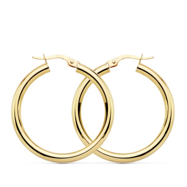 18K AROS REDONDOS HUECOS 30 X 3MM 3.05GRS