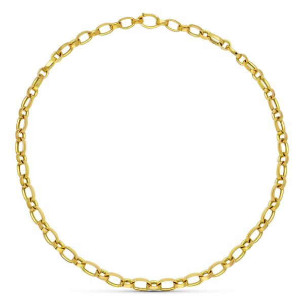 18K GARGANTILLA ORO AMARILLO ESLABONES OVALES 45CM
