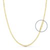 18K CADENA ORO AMARILLO BARBADA HUECA ANCHO 1 MM LONGITUD 40CM
