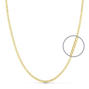18K CADENA ORO AMARILLO BARBADA HUECA 50X1.