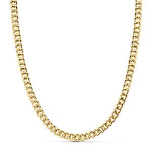 18K CADENA ORO AMARILLO BARBADA HUECA 50CM 5.5 MM