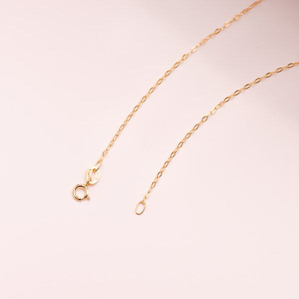 18K CADENA ORO AMARILLO ESLABONES OVALES TALLADOS. ANCHO: 1MM LARGO: 45CM - Imagen 2