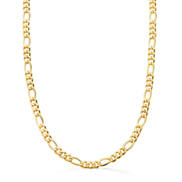 18K CADENA ORO AMARILLO HUECA ESLABON TIPO CARTIER ANCHO 4.5 MM LARGO 60CM