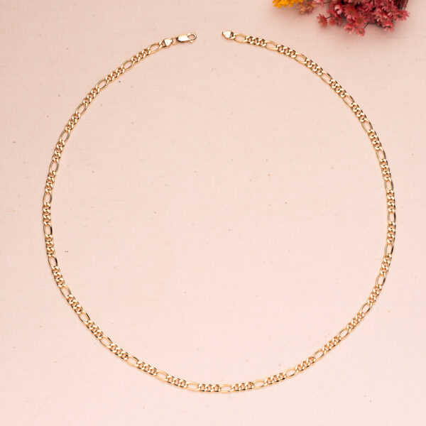 18K CADENA ORO AMARILLO HUECA ESLABON TIPO CARTIER ANCHO 4.5 MM LARGO 60CM - Imagen 2