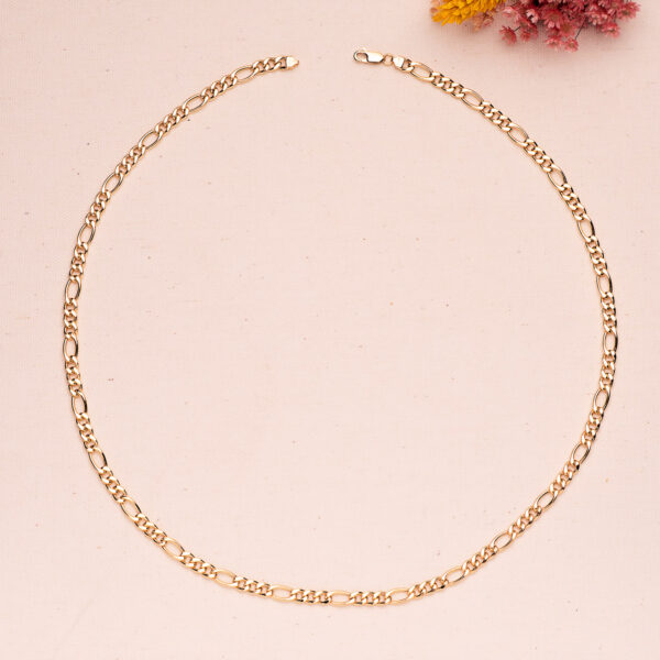 18K CADENA ORO AMARILLO HUECA ESLABON TIPO CARTIER ANCHO 5.5 MM LARGO 60CM - Imagen 2