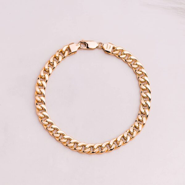 18K PULSERA ORO AMARILLO BARBADA HUECA ANCHO: 6,8MM LARGO: 21CM - Imagen 2