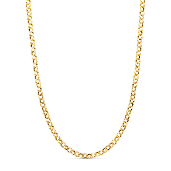 18K CADENA ORO AMARILLO ROLO HUECO ANCHO: 3 MM. LARGO: 50CM CIERRE REASA
