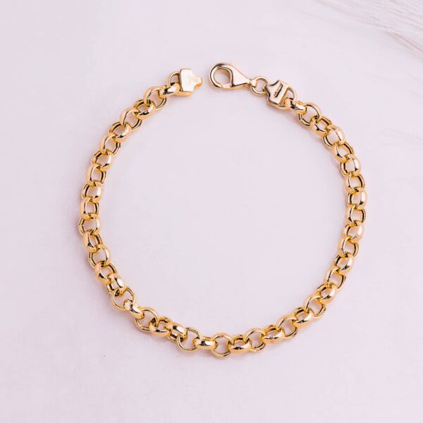 18K PULSERA ORO AMARILLO ROLO HUECA ANCHO 5,5 MM LARGO 19CM - Imagen 2