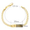 18K ESCLAVA BEBE ORO AMARILLO HUNGARINA PLACA CHAPA MATE CON OSO 20X5 MM 13CM - Imagen 2