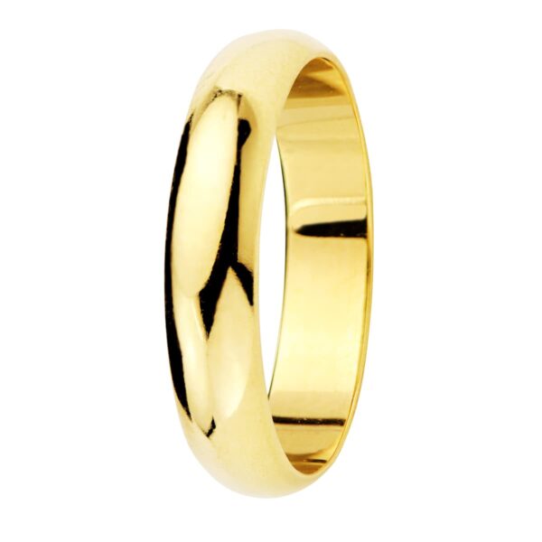 18K ALIANZA ORO AMARILLO LISA BRILLO. ANCHO: 4 MM. TALLA: 33