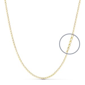 18K CADENA ORO AMARILLO MACIZA BILBAO 40CM 0.9 MM