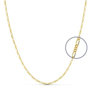 18K CADENA MACIZA CARTIER ORO AMARILLO 3X1 45CM 1.2 MM 2.80 GR