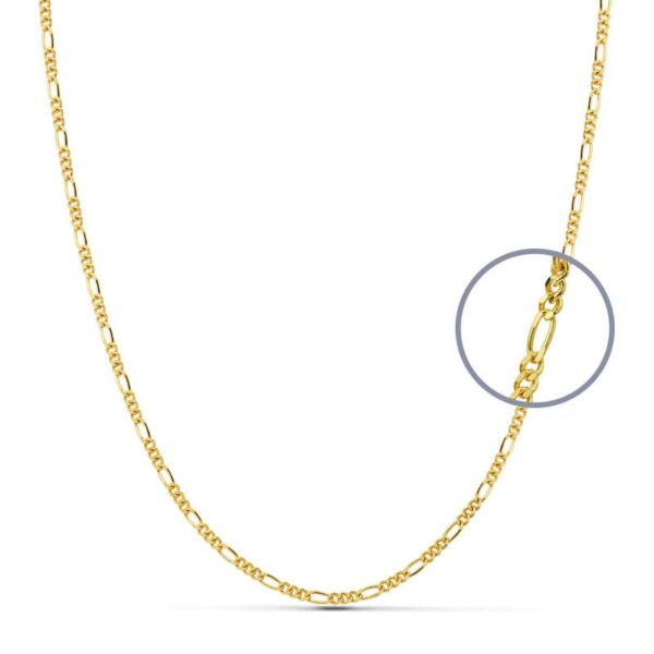 18K CADENA ORO AMARILLO MACIZA CARTIER 3X1 50CM 1.7 MM