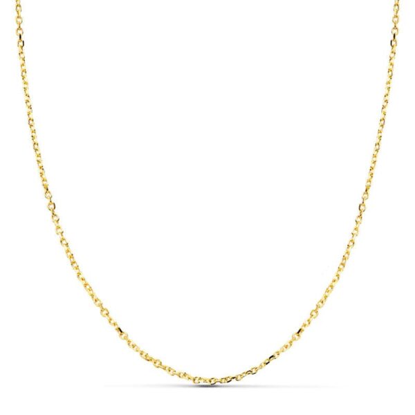 18K CADENA ORO AMARILLO MACIZA FORZADA 40CM 1.2 MM