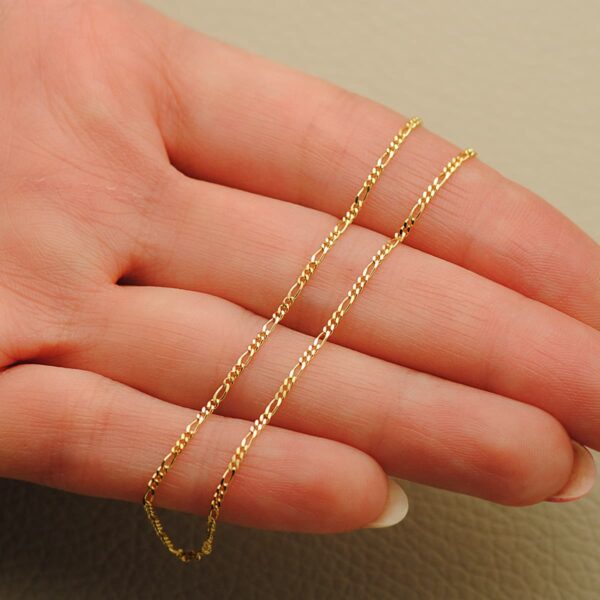18K CADENA ORO AMARILLO MACIZA CARTIER 3X1. LARGO 40CM ANCHO 1 MM - Imagen 3