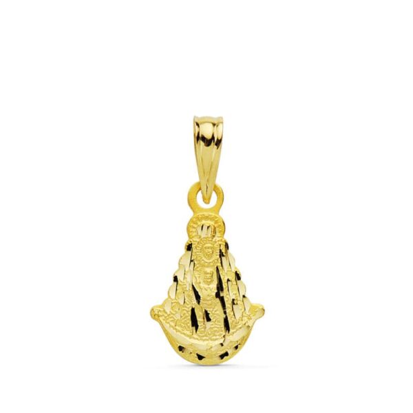 18K MEDALLA ORO AMARILLO VIRGEN DEL ROCIO SILUETA 15X10 MM