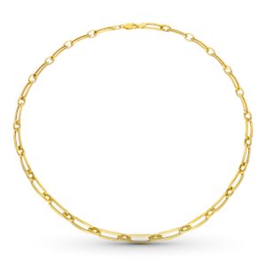 18K GARGANTILLA ORO AMARILLO ESLABONES ALARGADOS