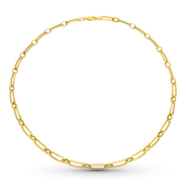 18K GARGANTILLA ORO AMARILLO ESLABONES ALARGADOS