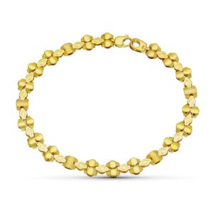 18K PULSERA ORO AMARILLO MATE Y BRIILO