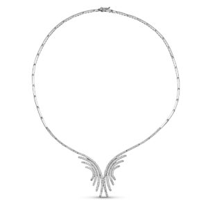 18K GARGANTILLA ORO BLANCO CIRCONITA MOTIVO