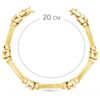 18K PULSERA ORO AMARILLO ESLABONES Y CUADRADOS ANCHO 8 MM LARGO 20CM - Imagen 2