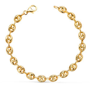 18K PULSERA ORO AMARILLO CALABROTE HUECO ANCHO: 6 MM. LARGO: 19CM