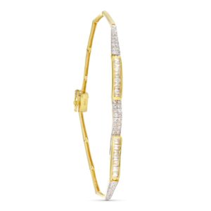 18K PULSERA ORO BICOLOR CON CIRCONITA 20CM