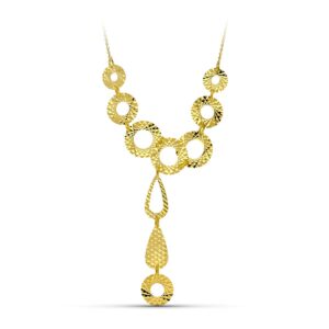 18K GARGANTILLA ORO AMARILLO MOTIVOS TALLADOS.