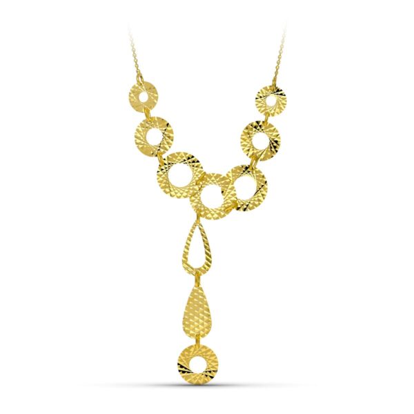 18K GARGANTILLA ORO AMARILLO MOTIVOS TALLADOS.