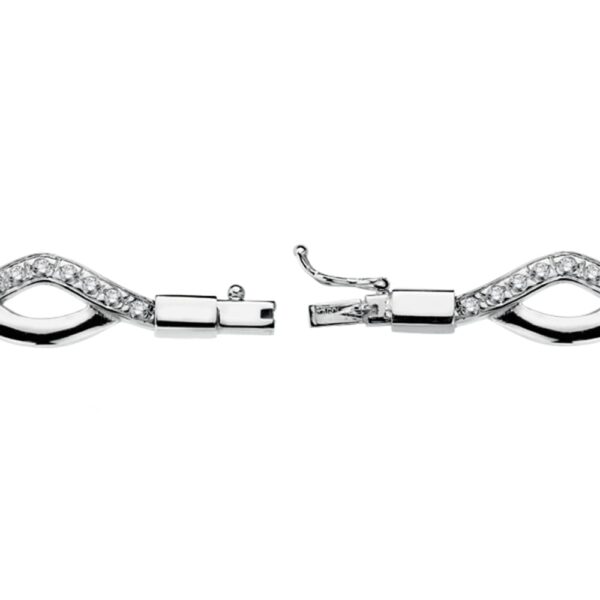 18K PULSERA ORO BLANCO CIRCONITA 18.5CM - Imagen 2