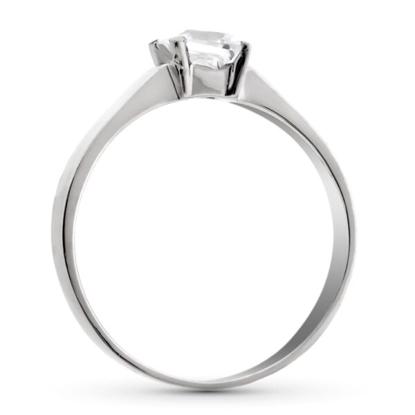 18K SOLITARIO ORO BLANCO 5X5 MM - Imagen 2