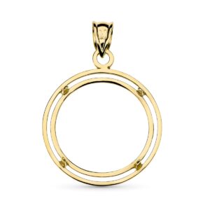 18K COLGANTE ORO AMARILLO MONEDA ALFONSINA 19 MM