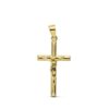 18K CRUZ ORO AMARILLO CON CRISTO REDONDA 21X13 MM