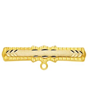 18K ALFILER ORO AMARILLO TALLADO 30X6 MM