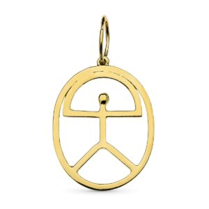 18K COLGANTE ORO AMARILLO INDALO OVAL. 28X21 MM