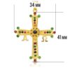 18K CRUZ DE COVADONGA ORO AMARILLO GRANDE 40X34 MM - Imagen 3