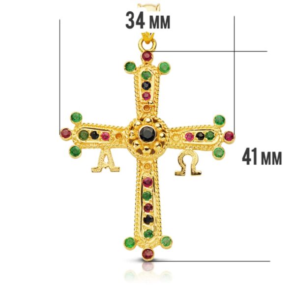 18K CRUZ DE COVADONGA ORO AMARILLO GRANDE 40X34 MM - Imagen 3