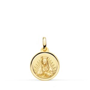 18K MEDALLA ORO AMARILLO VIRGEN DE GUADALUPE 14 MM