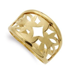 18K SORTIJA ORO AMARILLO CALADA ANCHO 15 MM
