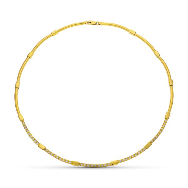 18K GARGANTILLA ORO AMARILLO Y CIRCONITAS