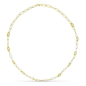18K GARGANTILLA ORO AMARILLO ESLABONES OVALES 80CM