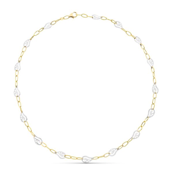 18K GARGANTILLA ORO BICOLOR 45CM