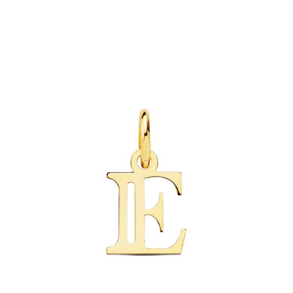 18K COLGANTE ORO AMARILLO LETRA " E " 11X9 MM