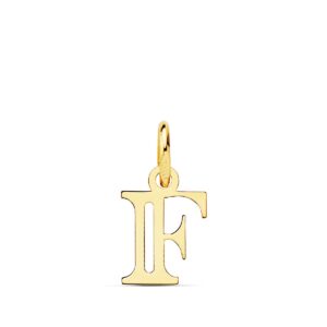 18K COLGANTE ORO AMARILLO LETRA " F " 11X8 MM