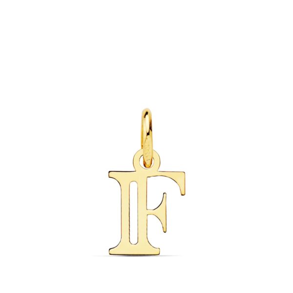 18K COLGANTE ORO AMARILLO LETRA " F " 11X8 MM